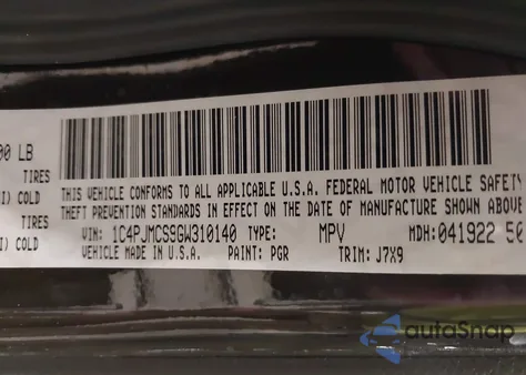 2016 Jeep Cherokee 75Th Anniversary from USA, damaged, VIN 1C4PJMCS9GW310140